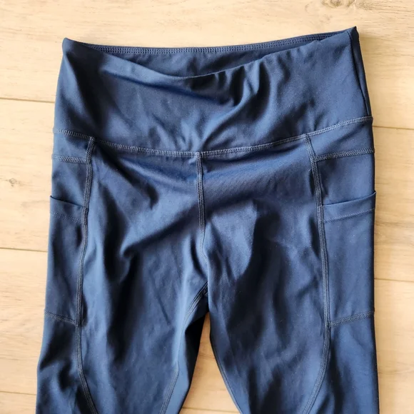 Zyia Active Legging Lot 2 Pair Womens Size 8-10 Blue Tan Tie Dye - Picture 6 of 8